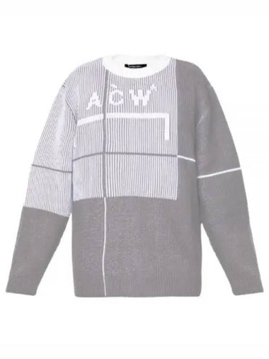 A COLD WALL GRID KNIT CREWNECK ACWMK083 MIDGR - A-COLD-WALL - BALAAN 1