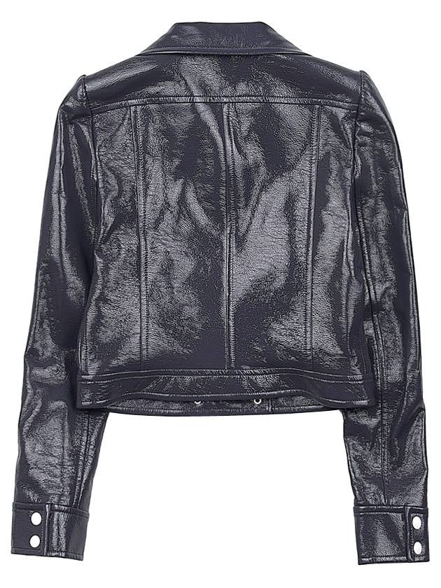 Iconic Vinyl Crop Jacket Steel Grey - COURREGES - BALAAN 3