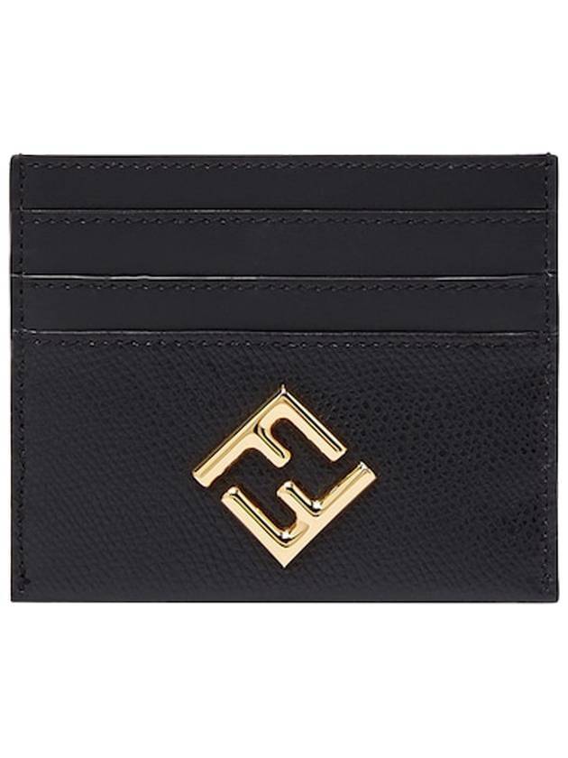 Logo Diamond Card Wallet Black - FENDI - BALAAN 1