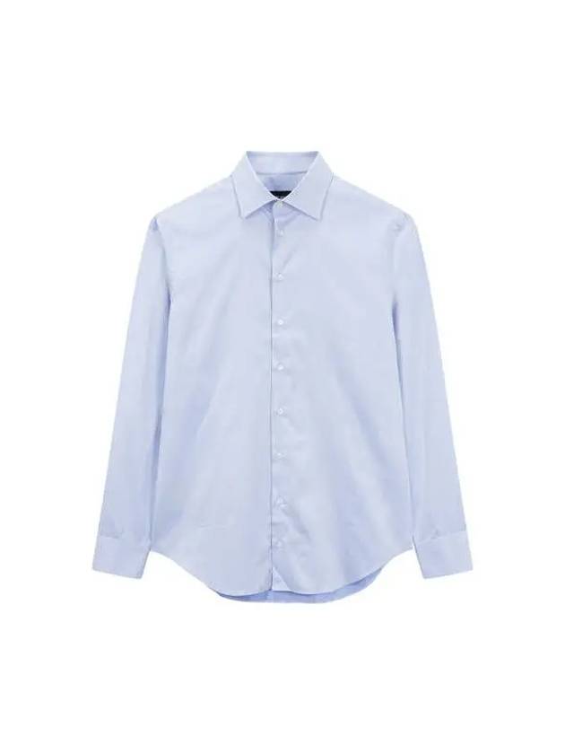 Men s Cotton Twill Button Up Shirt Blue - GIORGIO ARMANI - BALAAN 1