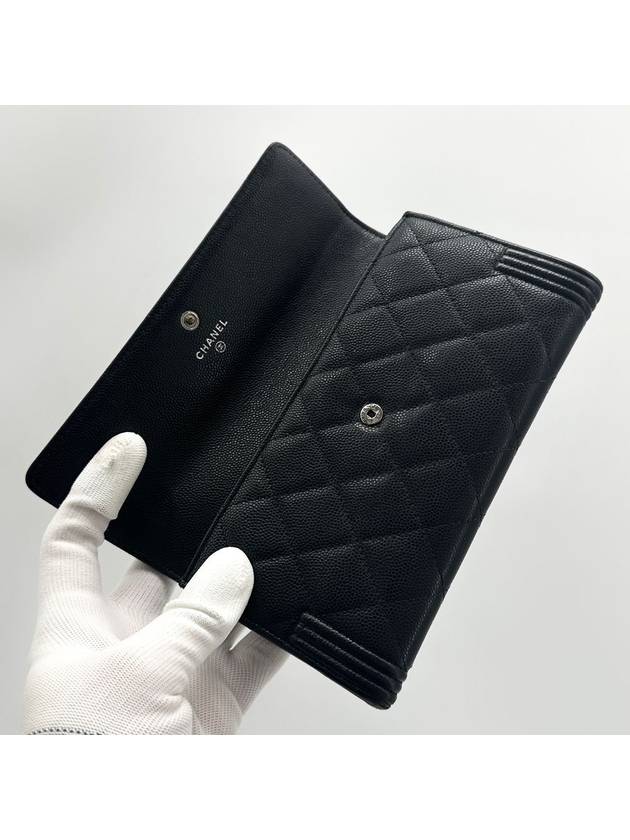 Boy Caviar Flap Long Wallet - CHANEL - BALAAN 6