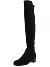 RTS SPORT SUEDESTR GABARDIN SD516 BLK back stretch suede boots - STUART WEITZMAN - BALAAN 1