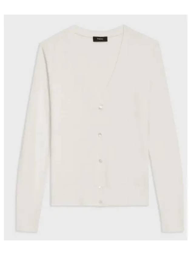 Fine Knit Wool Cardigan Ivory - THEORY - BALAAN 2