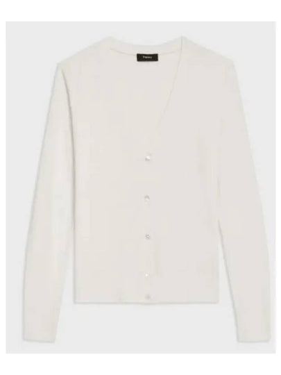 Fine Knit Wool Cardigan Ivory - THEORY - BALAAN 2