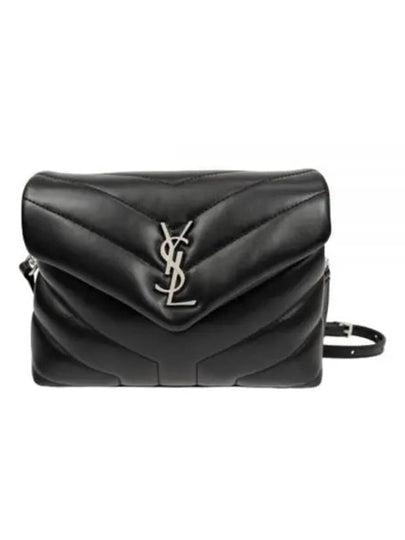 Toy Loulou Strap Shoulder Bag In Quilted Leather Black - SAINT LAURENT - BALAAN 2