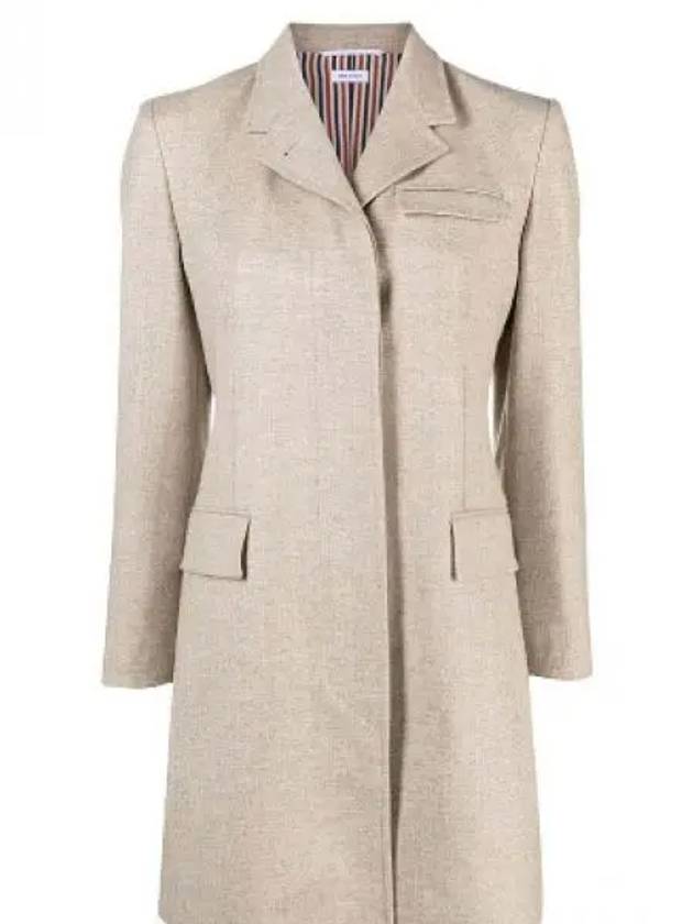 Flannel Chesterfield Wool Single Coat Beige - THOM BROWNE - BALAAN 2