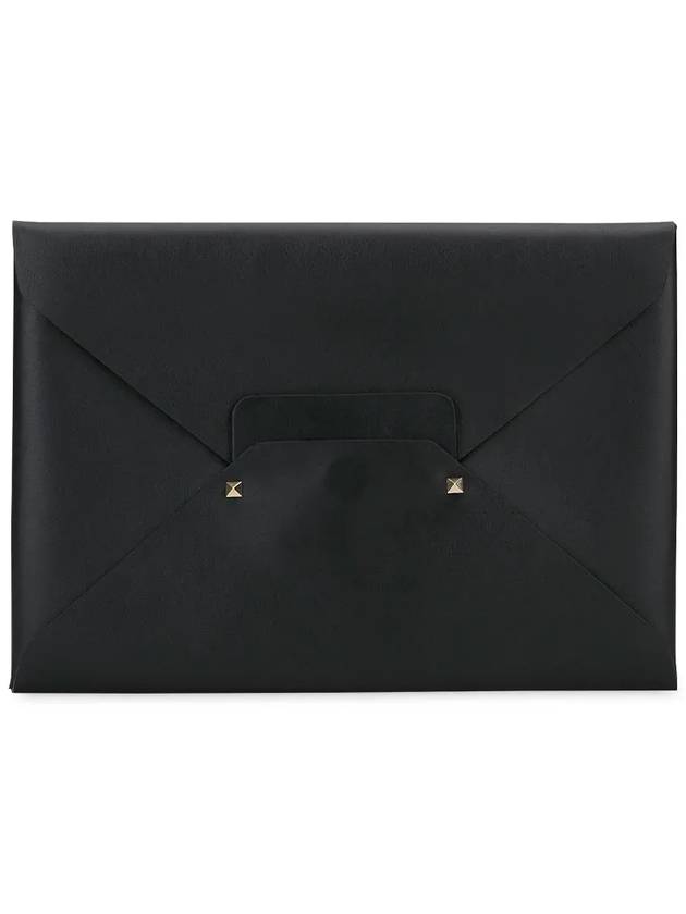 Men's Rockstud Untitled Clutch Bag Black - VALENTINO - BALAAN 4