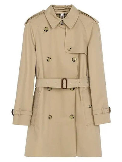 Short Gabardine Trench Coat Honey - BURBERRY - BALAAN 2