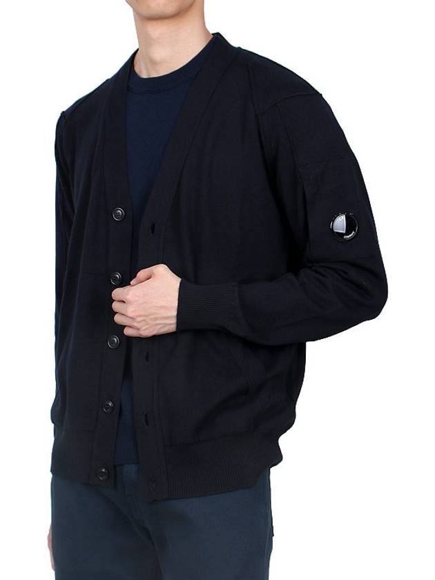 Lens Cotton Cardigan Navy - CP COMPANY - BALAAN 4