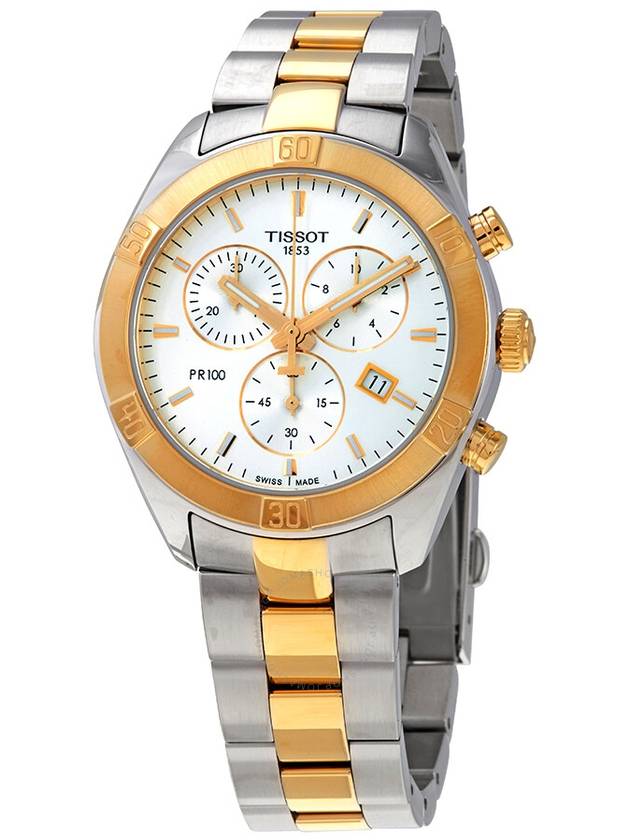 Tissot PR 100 Chronograph Quartz Silver Dial Ladies Watch T101.917.22.031.00 - TISSOT - BALAAN 1