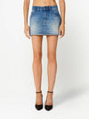 Mini Denim H-Line Skirt Blue - AMI - BALAAN 3