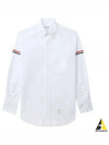 Armband Oxford Long Sleeve Shirt White - THOM BROWNE - BALAAN 2