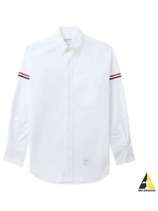 Armband Oxford Long Sleeve Shirt White - THOM BROWNE - BALAAN 2