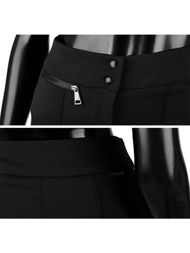 zipper high waist pants black - MONCLER - BALAAN 5