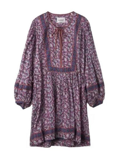 Gilinesia floral print dress purple multicolor - ISABEL MARANT - BALAAN 1