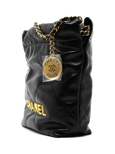 CH 22 bag black mini gold plate CH41BG009 - CHANEL - BALAAN 2