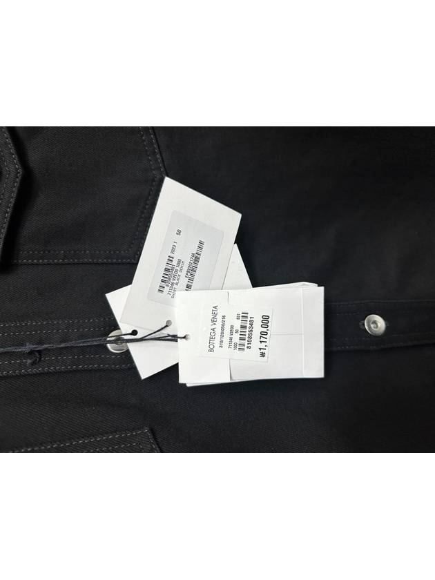 Chest Pocket Black Denim Shirt 50 - BOTTEGA VENETA - BALAAN 7