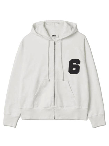 Archive Printing Zip Up Hoodie White - MAISON MARGIELA - BALAAN 1