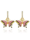 Idyllia Butterfly Drop Earrings Pink Gold - SWAROVSKI - BALAAN 5