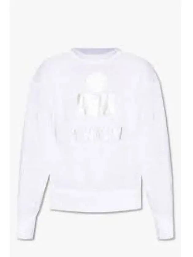 Klowia Logo Print Linen Sweatshirt White - ISABEL MARANT - BALAAN 2