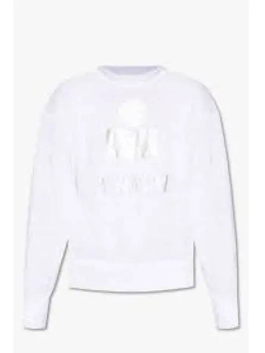 Klowia Logo Print Linen Sweatshirt White - ISABEL MARANT - BALAAN 2