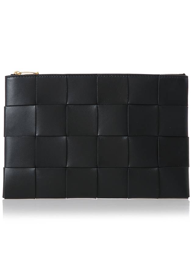 Intrecciato Cassette Clutch Bag Black - BOTTEGA VENETA - BALAAN 2