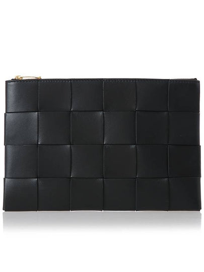 Intrecciato Cassette Clutch Bag Black - BOTTEGA VENETA - BALAAN 2