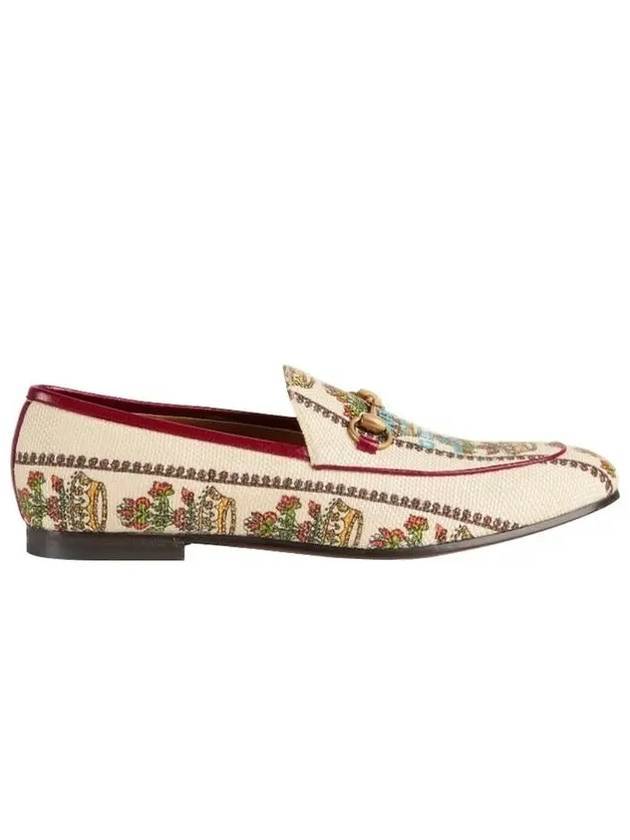 Horsebit Jacquard Loafer Ivory - GUCCI - BALAAN 1