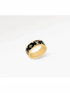 Women's Nanogram Enamel Ring Gold Black - LOUIS VUITTON - BALAAN 3