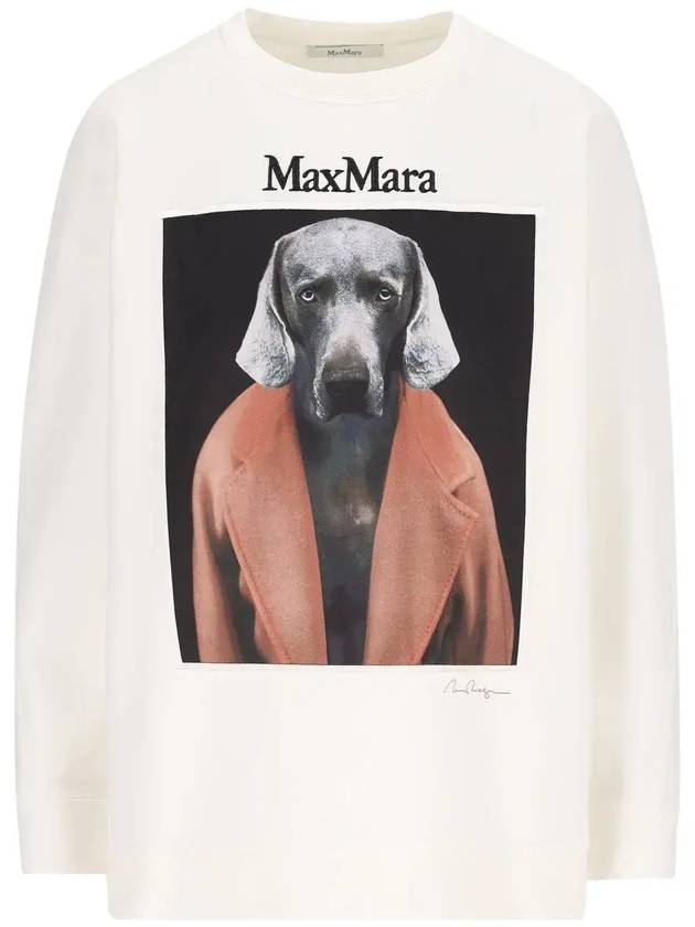 Bacco Embroidered Logo Sweatshirt White - MAX MARA - BALAAN 1