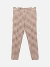 Men's Gingham Check Wool Straight Pants Beige Brown - BURBERRY - BALAAN 2