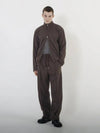 Ribbed Knit Cardigan Zip up Brown - CHANCE'S NOI - BALAAN 4