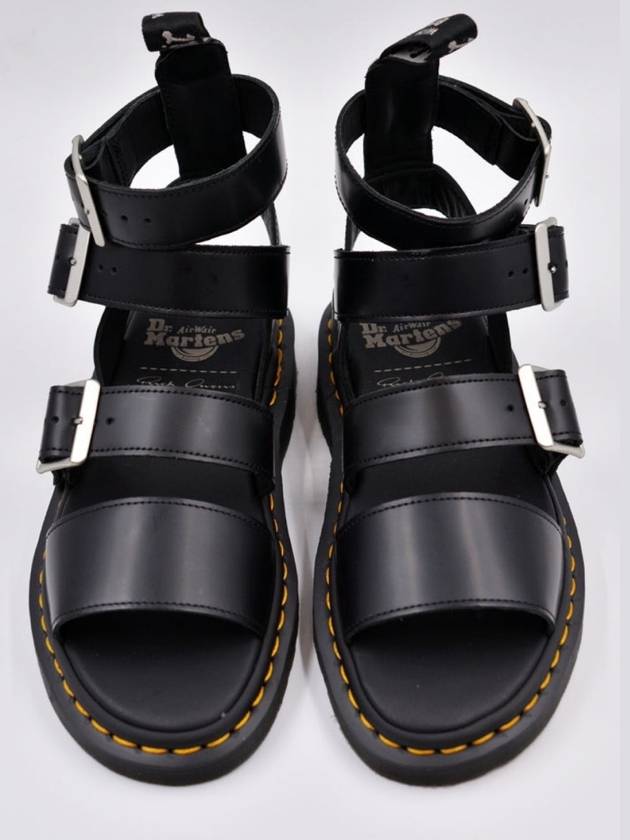 DrMartens x RICK OWENS Men's Black Leather Griffon Sandals DM21S6806 - DR. MARTENS - BALAAN 4
