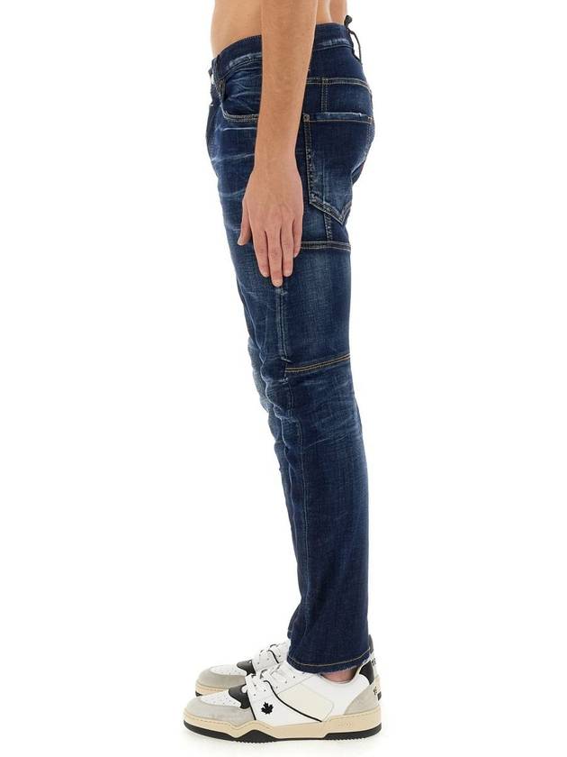 24 ss stretch cotton jeans WITH back logo patch S74LB1487S30342470 B0650983098 - DSQUARED2 - BALAAN 5