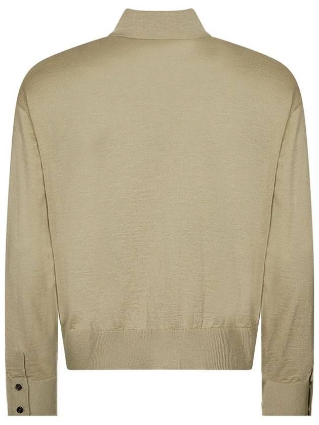 De Coeur Logo Wool Cardigan Beige - AMI - BALAAN 3