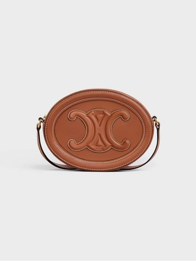 Oval Purse Smooth Calfskin Cross Bag Brown - CELINE - BALAAN 5