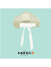 Logo sun cap visor beige orange label girlish ribbon sun cap EC00705 - MAHES - BALAAN 3