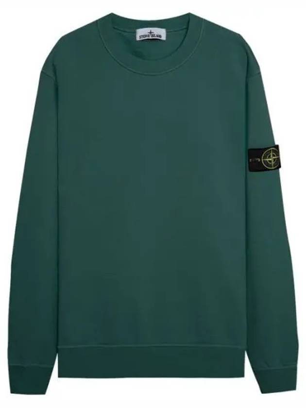 Wappen Patch Crew Neck Sweatshirt Green - STONE ISLAND - BALAAN.