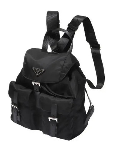 Triangular logo Re nylon small backpack - PRADA - BALAAN 1