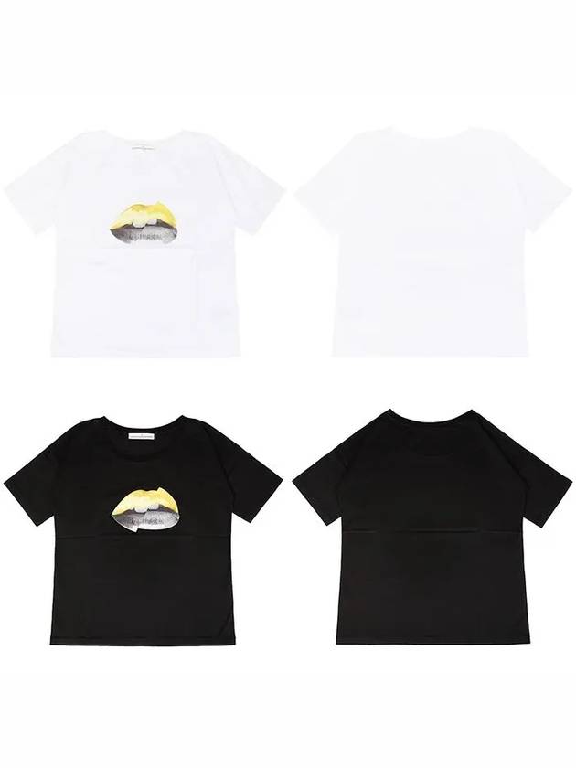 Lips logo printing short sleeve tshirt G28WP812 A2 - GOLDEN GOOSE - BALAAN 4