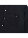 Embroidered Logo Long Sleeve Shirt Black - JACQUEMUS - BALAAN 5