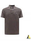 Stretch Cotton Pique Short Sleeve Polo Shirt Grey - STONE ISLAND - BALAAN 2