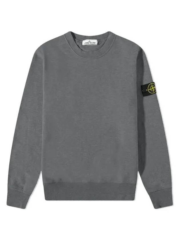 Wappen Patch Crew Neck Sweatshirt Grey - STONE ISLAND - BALAAN 2