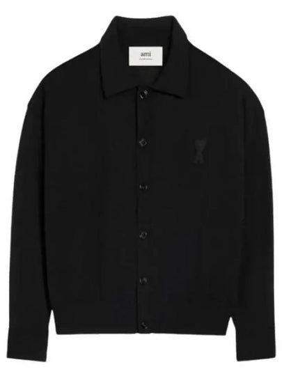 De Coeur Logo Wool Cardigan Black - AMI - BALAAN 2