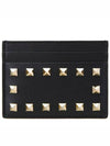 Rockstud Card Wallet Black - VALENTINO - BALAAN 2