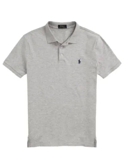 Polo Pony Motif  Polo Shirt Grey - POLO RALPH LAUREN - BALAAN 2