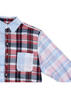 Fun Mix Madras Cotton Oversized Long Sleeve Shirt - THOM BROWNE - BALAAN 5