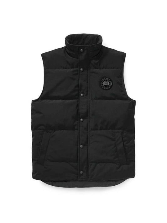 Garson Label Padding Vest Black - CANADA GOOSE - BALAAN 1