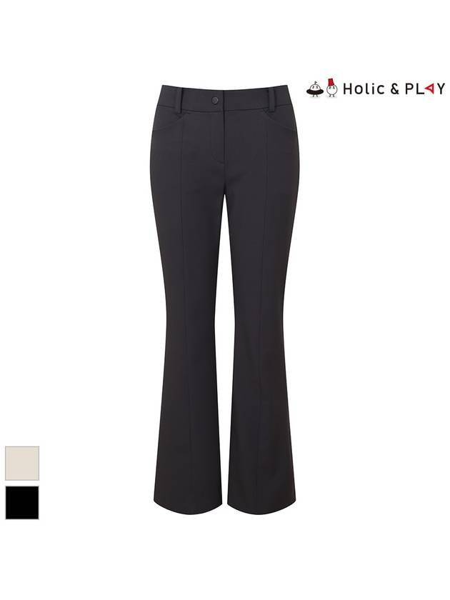 back pleated bootcut back banding basic pantsHE2WPT002 - HOLIC&PLAY - BALAAN 1