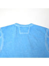 piece-dyed short sleeve t-shirt blue - CP COMPANY - BALAAN.